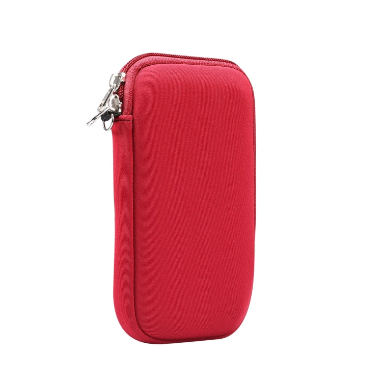 Universal Elasticity Zipper Protective Case Storage Bag with Lanyard For iPhone 12 Pro Max / 6.7-6.9 inch Smart Phones, For iPhone 12 Pro Max