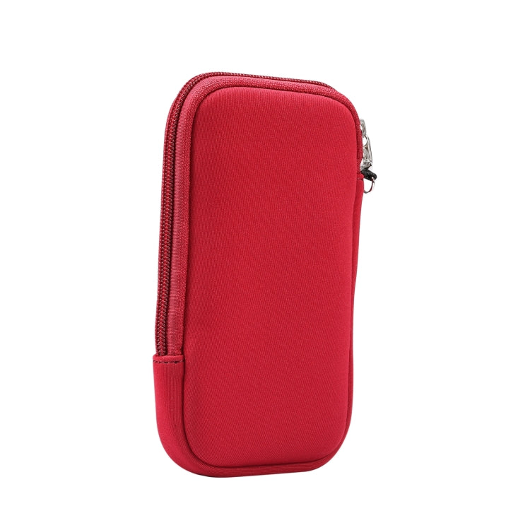 Universal Elasticity Zipper Protective Case Storage Bag with Lanyard For iPhone 12 Pro Max / 6.7-6.9 inch Smart Phones, For iPhone 12 Pro Max