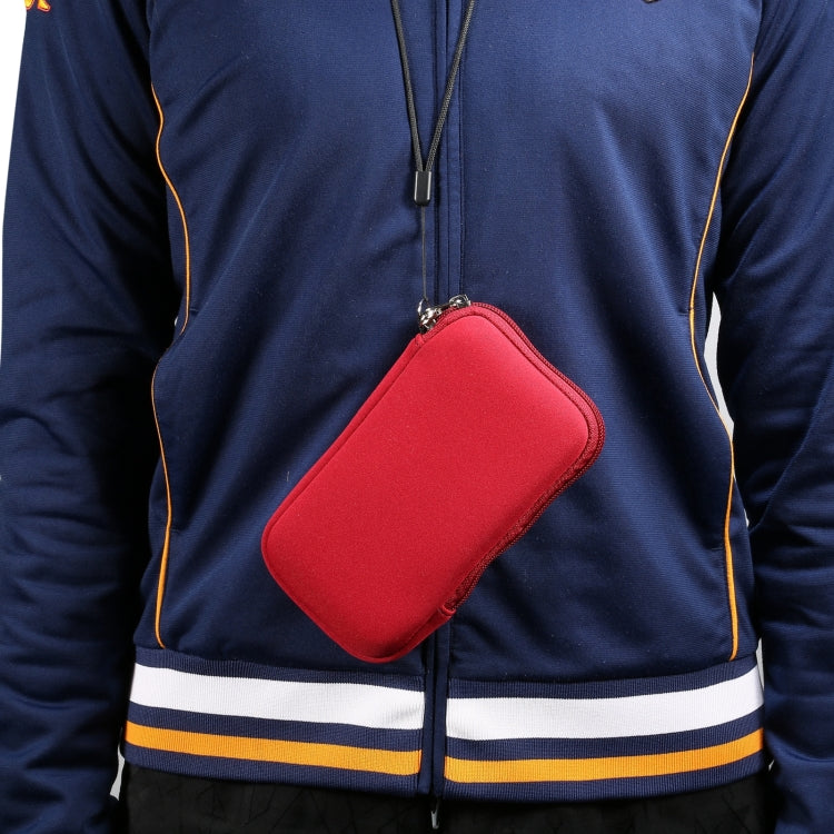 Universal Elasticity Zipper Protective Case Storage Bag with Lanyard For iPhone 12 Pro Max / 6.7-6.9 inch Smart Phones, For iPhone 12 Pro Max