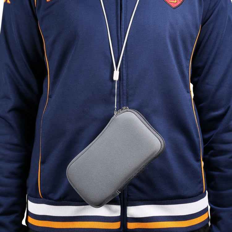 Universal Elasticity Zipper Protective Case Storage Bag with Lanyard For iPhone 12 Pro Max / 6.7-6.9 inch Smart Phones, For iPhone 12 Pro Max