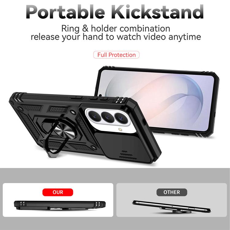 XDcase Sliding Camshield Ring Holder Magnetic Phone Case, For Samsung Galaxy S26+ 5G, For Samsung Galaxy S26 Ultra 5G, For Samsung Galaxy S26 5G