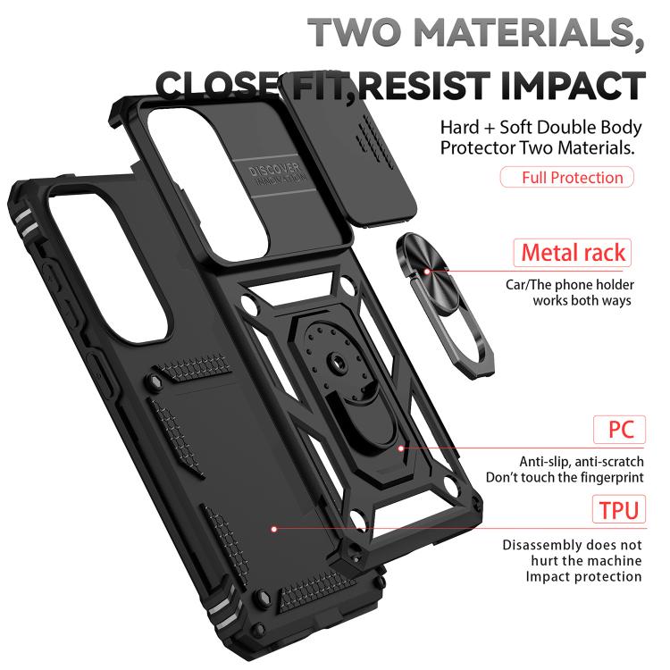 XDcase Sliding Camshield Ring Holder Magnetic Phone Case, For Samsung Galaxy S26+ 5G, For Samsung Galaxy S26 Ultra 5G, For Samsung Galaxy S26 5G