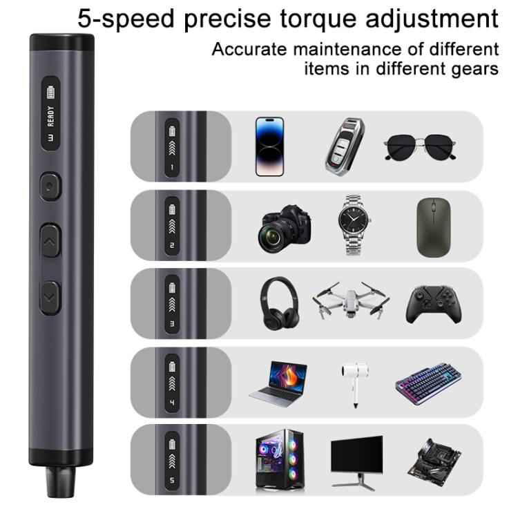 78 in 1 Precision Electric Screwdriver Kit with 5 Torque Levels / 4 LED Lights, 78 in 1
