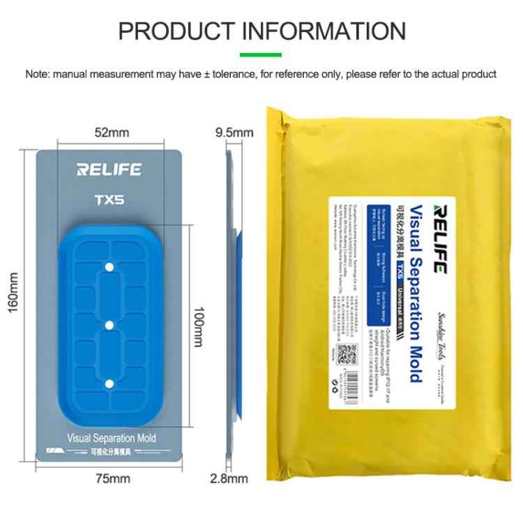 Relife TX5 Visual Separation Mold For iPhone 12-17 Pro Max and Android Phones