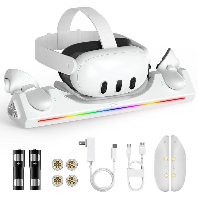 WG39 VR Headset & Controller Magnetic Charging Dock, US Plug, For Meta Quest 3 / 3S