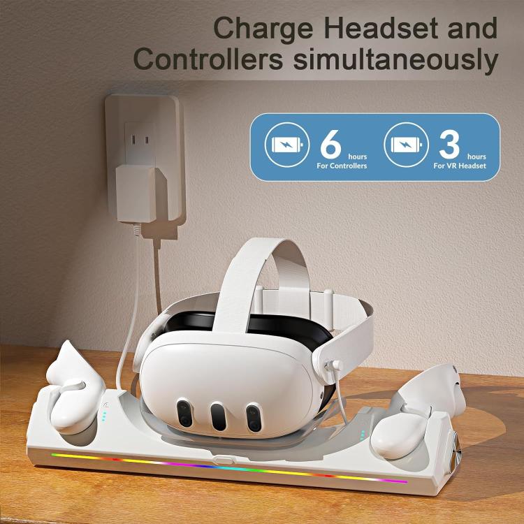WG39 VR Headset & Controller Magnetic Charging Dock, US Plug, For Meta Quest 3 / 3S