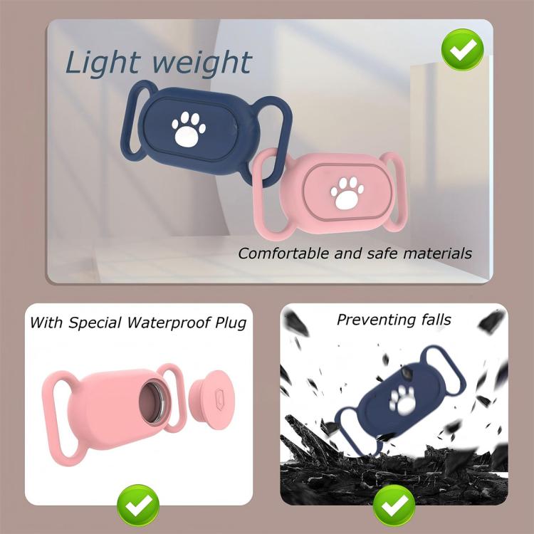 XDcase Pet Cat Paw Waterproof Silicone Protective Case, 1PC (Pink), 1PC (Black), 1PC (Blue)