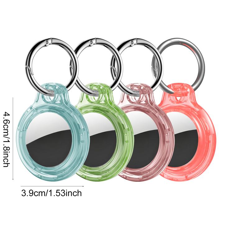 XDcase Translucent Hard PC Protective Case with Key Ring, 1PC (Transparent Black), 1PC (Transparent), 1PC (Transparent Red), 1PC (Transparent Blue), 1PC (Transparent Pink), 1PC (Transparent Green)