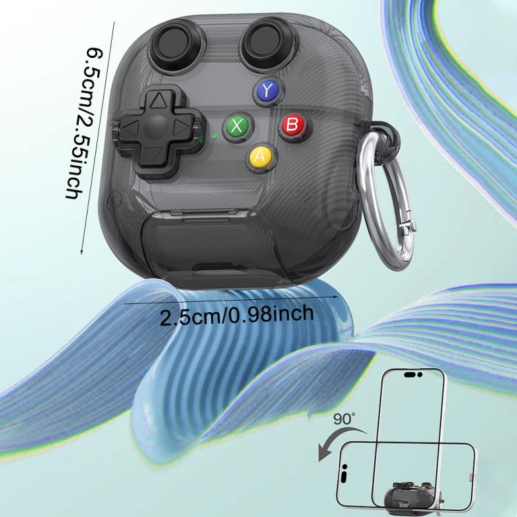 XDcase Transparent Retro Game Console Design Earbuds Case with Holder & Stress Relief Button, For Huawei FreeClip 2
