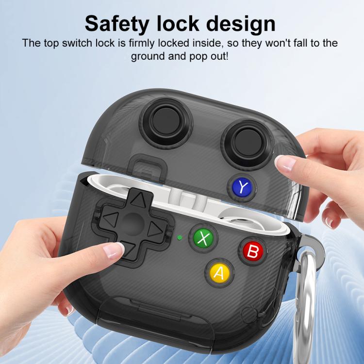 XDcase Transparent Retro Game Console Design Earbuds Case with Holder & Stress Relief Button, For Huawei FreeClip 2
