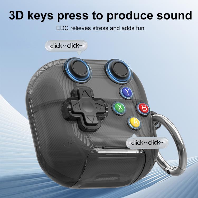 XDcase Transparent Retro Game Console Design Earbuds Case with Holder & Stress Relief Button, For Huawei FreeClip 2