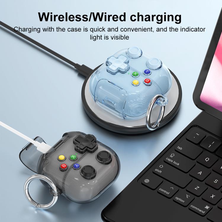 XDcase Transparent Retro Game Console Design Earbuds Case with Holder & Stress Relief Button, For Huawei FreeClip 2