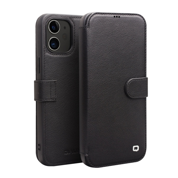 QIALINO Business Magnetic Horizontal Flip Leather Case with Card Slots & Wallet, For iPhone 12 mini, For iPhone 12 / 12 Pro