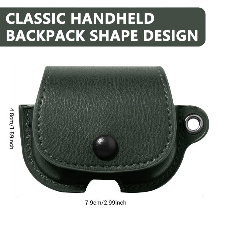 XDcase Backpack Style PU Leather Earphone Protective Case with Carabiner, For AirPods Pro 3, For AirPods 4, For AirPods Pro 2 / 1
