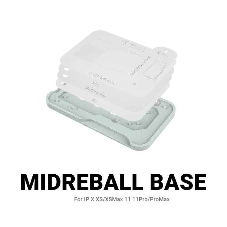 2uul BH41 Middle Layer BGA Reballing Stencil Platform Set for iPhone X-11 Series, 2uul BH41