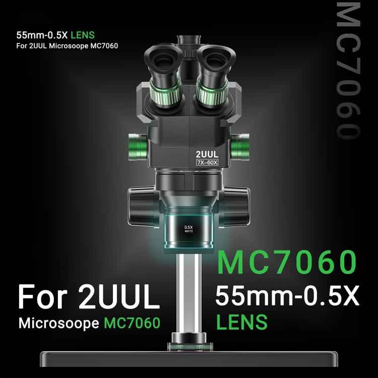 2uul MS05 55MM WD172 0.5X Lens for 2uul MC7060 Microscope, 2uul MS05