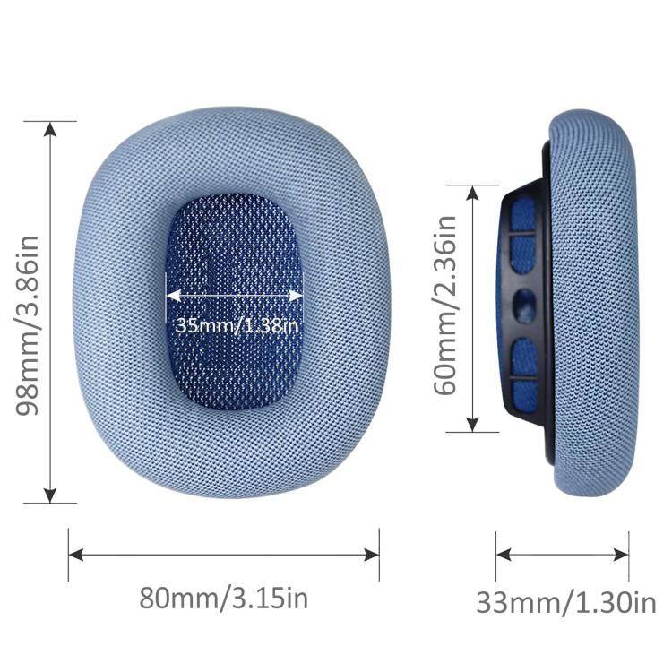 XDcase 1 Pair Mesh Fabric Magnetic Replacement Sponge Ear Pads, For AirPods Max 2