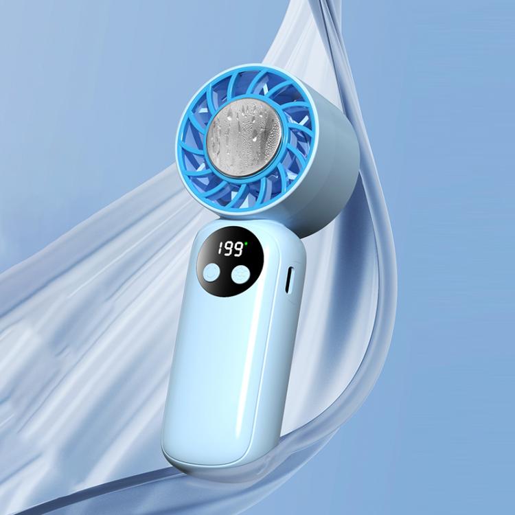 WD-01 Mini Ice Cooling Handheld Fan with Digital Display
