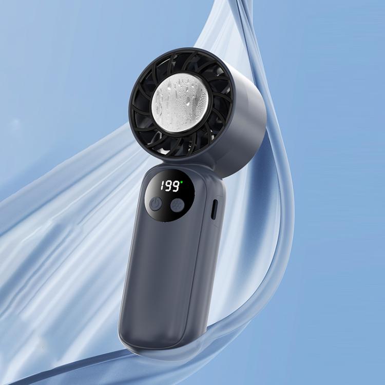WD-01 Mini Ice Cooling Handheld Fan with Digital Display