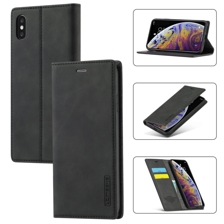 LC.IMEEKE Strong Magnetism Ultra-thin Horizontal Flip Shockproof Matte TPU + PU Leather Case with Holder & Card Slots & Wallet, For iPhone 12 mini, For iPhone 12 / 12 Pro, For iPhone 12 Pro Max, For iPhone XS / X, For iPhone 12 Pro, For iPhone XR      ...