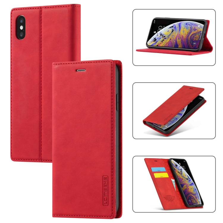 LC.IMEEKE Strong Magnetism Ultra-thin Horizontal Flip Shockproof Matte TPU + PU Leather Case with Holder & Card Slots & Wallet, For iPhone 12 mini, For iPhone 12 / 12 Pro, For iPhone 12 Pro Max, For iPhone XS / X, For iPhone 12 Pro, For iPhone XR      ...