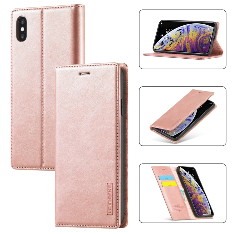 LC.IMEEKE Strong Magnetism Ultra-thin Horizontal Flip Shockproof Matte TPU + PU Leather Case with Holder & Card Slots & Wallet, For iPhone 12 mini, For iPhone 12 / 12 Pro, For iPhone 12 Pro Max, For iPhone XS / X, For iPhone 12 Pro, For iPhone XR      ...