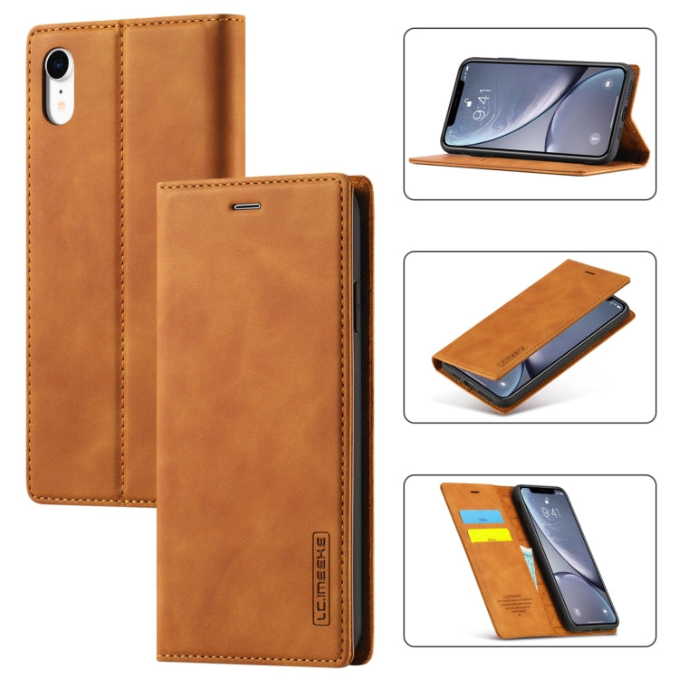 LC.IMEEKE Strong Magnetism Ultra-thin Horizontal Flip Shockproof Matte TPU + PU Leather Case with Holder & Card Slots & Wallet, For iPhone 12 mini, For iPhone 12 / 12 Pro, For iPhone 12 Pro Max, For iPhone XS / X, For iPhone 12 Pro, For iPhone XR      ...