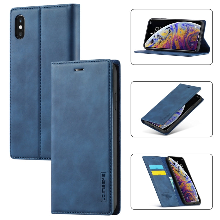 LC.IMEEKE Strong Magnetism Ultra-thin Horizontal Flip Shockproof Matte TPU + PU Leather Case with Holder & Card Slots & Wallet, For iPhone 12 mini, For iPhone 12 / 12 Pro, For iPhone 12 Pro Max, For iPhone XS / X, For iPhone 12 Pro, For iPhone XR      ...