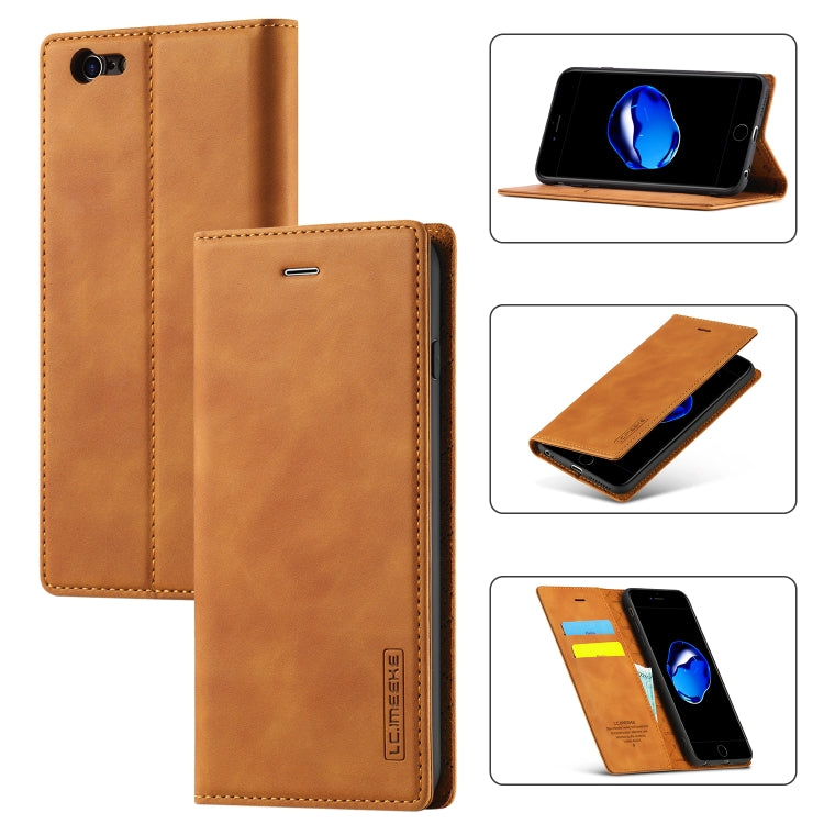 LC.IMEEKE Strong Magnetism Ultra-thin Horizontal Flip Shockproof Matte TPU + PU Leather Case with Holder & Card Slots & Wallet, For iPhone 12 mini, For iPhone 12 / 12 Pro, For iPhone 12 Pro Max, For iPhone XS / X, For iPhone 12 Pro, For iPhone XR      ...