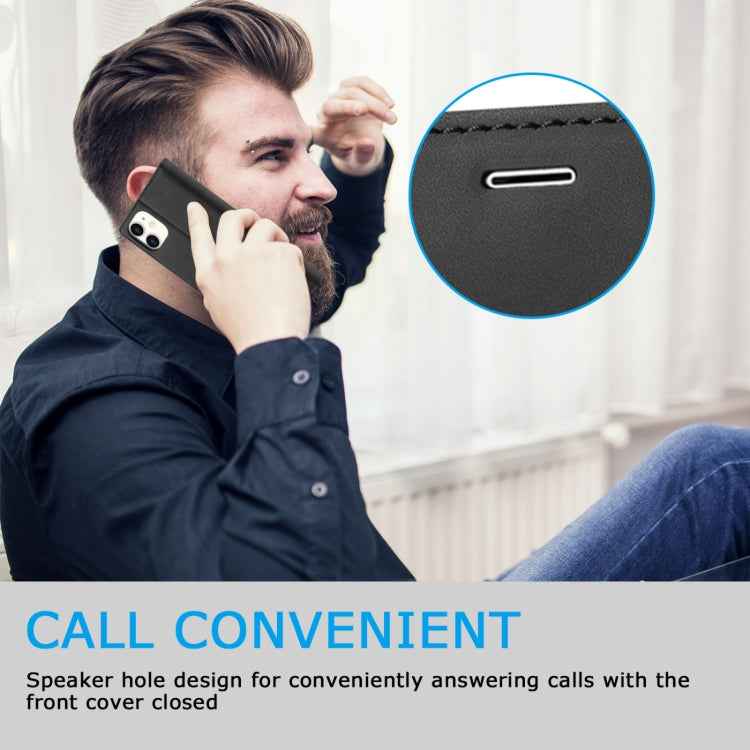 LC.IMEEKE Strong Magnetism Ultra-thin Horizontal Flip Shockproof Matte TPU + PU Leather Case with Holder & Card Slots & Wallet, For iPhone 11, For iPhone 11 Pro, For iPhone 11 Pro Max, For iPhone SE 2022 / SE 2020 / 8 / 7