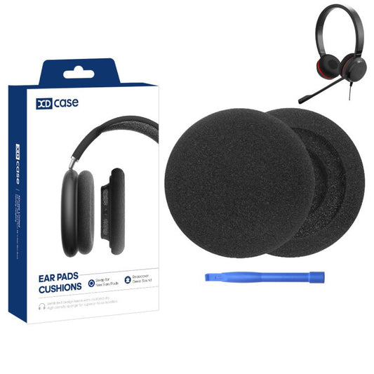XDcase 1 Pair Sponge Ear Pads Headset Replacement Part with Prying Tool, For Jabra Evolve 20/20se/30/30 II/40/65