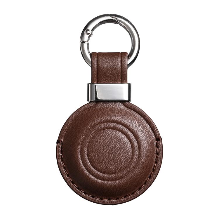 XDcase Metal Clip Microfiber Leather Protective Case with Key Ring, For AirTag 2nd Gen / 1st Gen