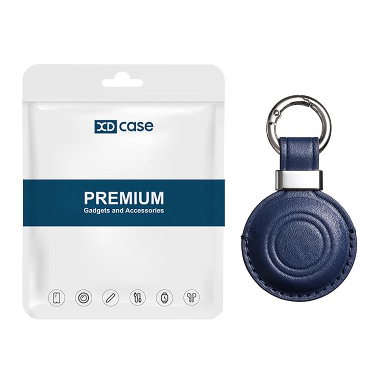 XDcase Metal Clip Microfiber Leather Protective Case with Key Ring, For AirTag 2nd Gen / 1st Gen