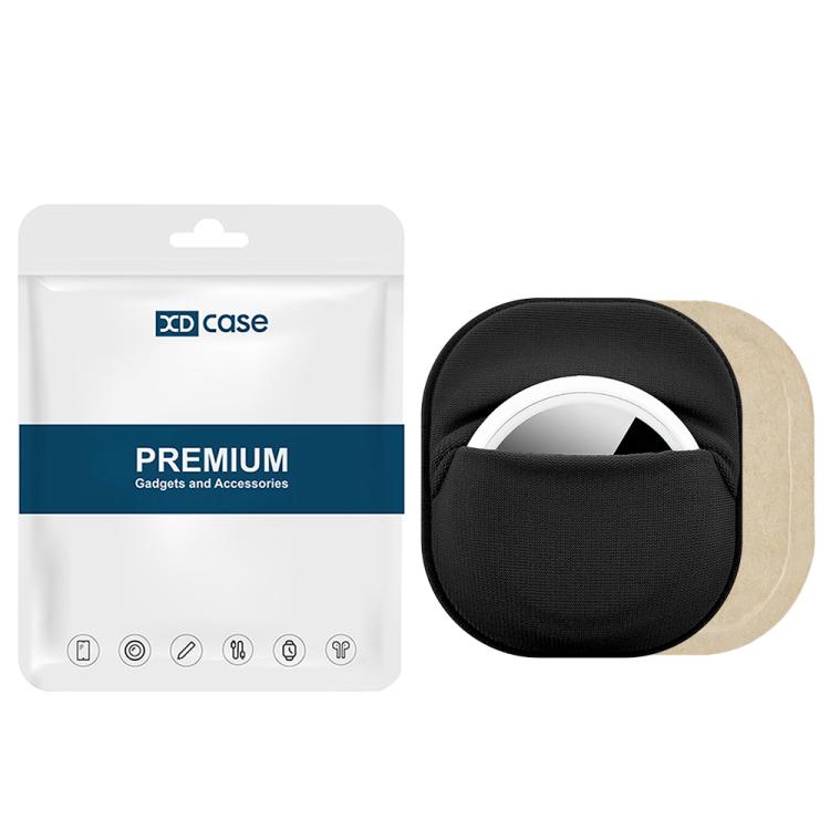 XDcase Elastic Fabric Back-adhesive Card Design Protective Case, For AirTag 2nd Gen / 1st Gen