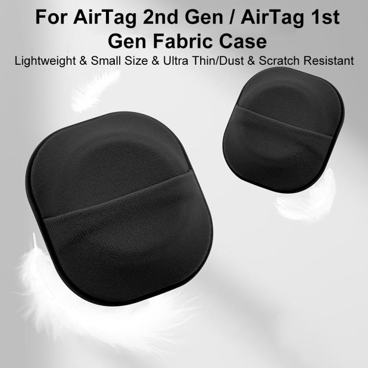 XDcase Elastic Fabric Back-adhesive Card Design Protective Case, For AirTag 2nd Gen / 1st Gen