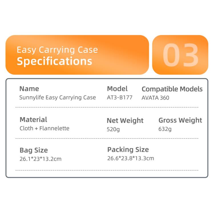 For DJI Avata 360 Sunnylife Carrying Hard Travel Storage Bag, Easy Carrying Combo Bag, 5-Batteries Combo Bag, 6-Batteries Combo Bag