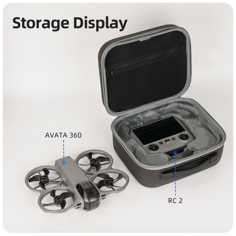 For DJI Avata 360 Sunnylife Carrying Hard Travel Storage Bag, Easy Carrying Combo Bag, 5-Batteries Combo Bag, 6-Batteries Combo Bag