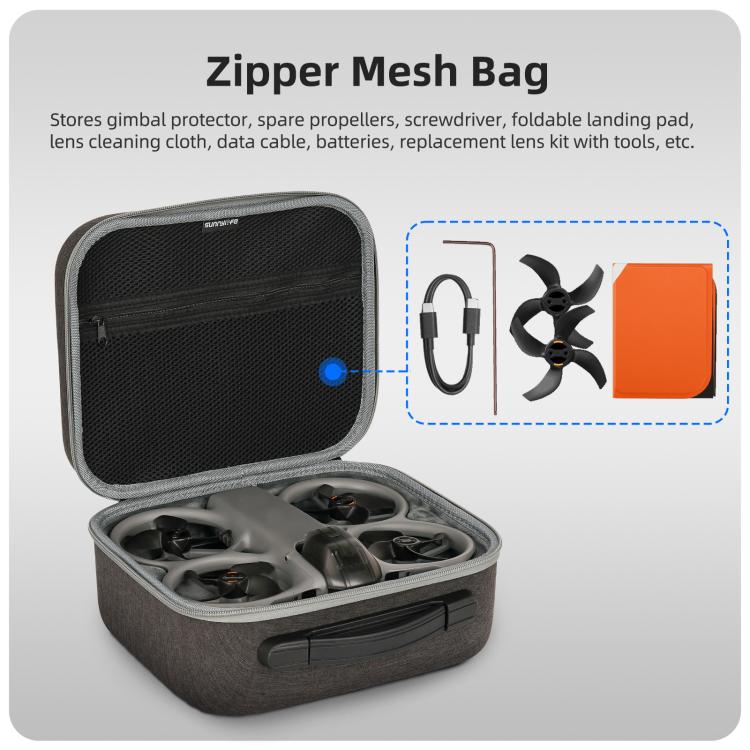 For DJI Avata 360 Sunnylife Carrying Hard Travel Storage Bag, Easy Carrying Combo Bag, 5-Batteries Combo Bag, 6-Batteries Combo Bag