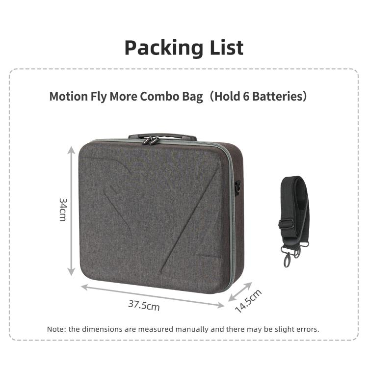 For DJI Avata 360 Sunnylife Carrying Hard Travel Storage Bag, Easy Carrying Combo Bag, 5-Batteries Combo Bag, 6-Batteries Combo Bag