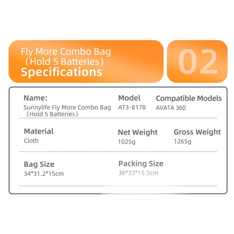 For DJI Avata 360 Sunnylife Carrying Hard Travel Storage Bag, Easy Carrying Combo Bag, 5-Batteries Combo Bag, 6-Batteries Combo Bag