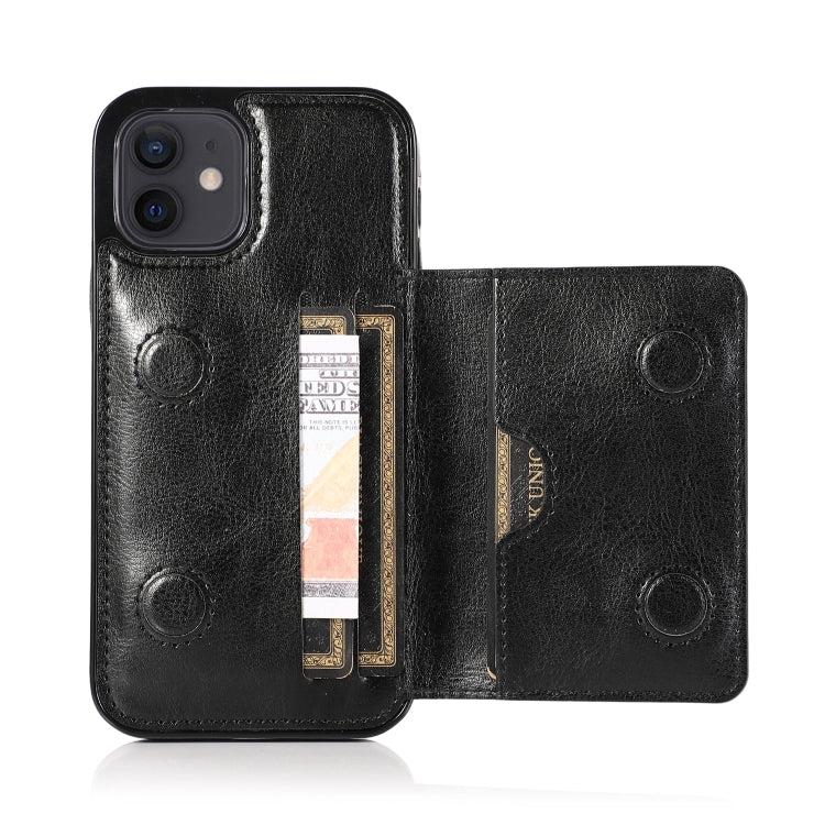 Shockproof PU + TPU Protective Case with Card Slots & Holder, For iPhone 12 mini, For iPhone 12 / 12 Pro, For iPhone 12 Pro Max