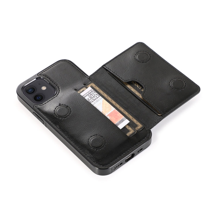 Shockproof PU + TPU Protective Case with Card Slots & Holder, For iPhone 12 mini, For iPhone 12 / 12 Pro, For iPhone 12 Pro Max