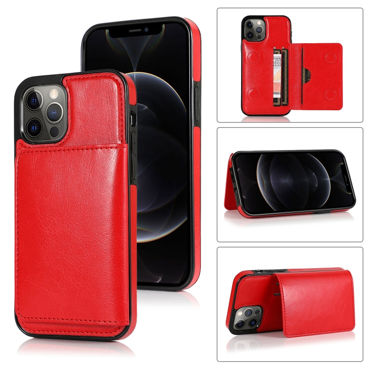 Shockproof PU + TPU Protective Case with Card Slots & Holder, For iPhone 12 mini, For iPhone 12 / 12 Pro, For iPhone 12 Pro Max