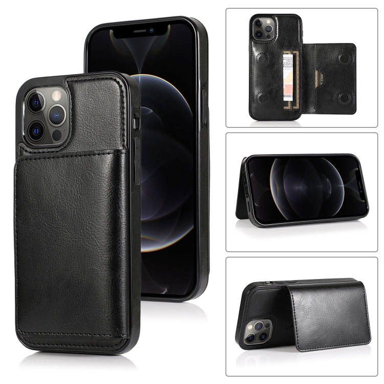 Shockproof PU + TPU Protective Case with Card Slots & Holder, For iPhone 12 mini, For iPhone 12 / 12 Pro, For iPhone 12 Pro Max