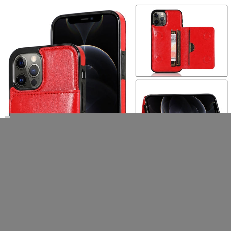 Shockproof PU + TPU Protective Case with Card Slots & Holder, For iPhone 12 mini, For iPhone 12 / 12 Pro, For iPhone 12 Pro Max