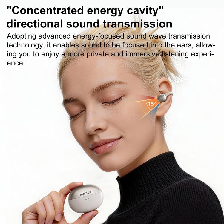MOMAX 1-Vibe Clip M.IN.D True Wireless Clip Noise Reduction Bluetooth 6.0 Earphones
