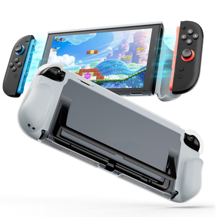 XDcase Transparent Armor Soft-Touch TPU Protective Case with Front Cover, For Nintendo Switch 2