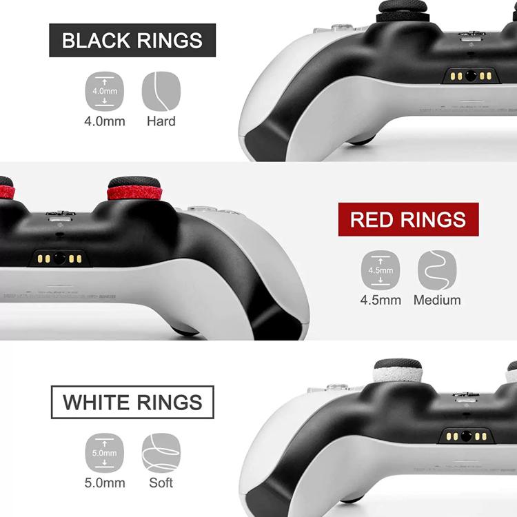 XDcase 6pcs Soft Silicone Aiming Precision Rings for PS4 / PS5 / Xbox / Switch / Google Stadia, 6PCS