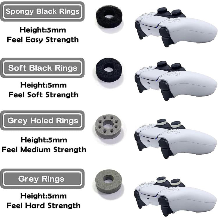 XDcase 16pcs Sponge Aiming Precision Rings for PS4 / PS5 / Xbox / Switch / Google Stadia, 16PCS