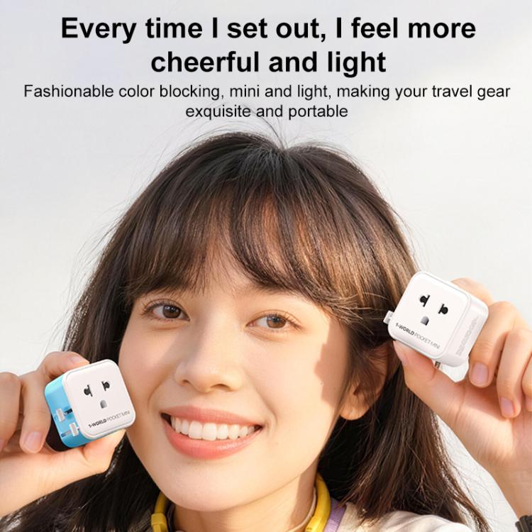 MOMAX UA37 1-World Pocket Mini Ultra-thin Universal Travel Adapter, AU Plug, EU Plug, UK Plug, US Plug
